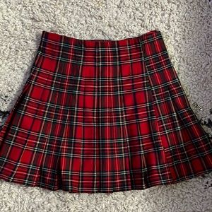 Red and green plaid “school girl skirt”